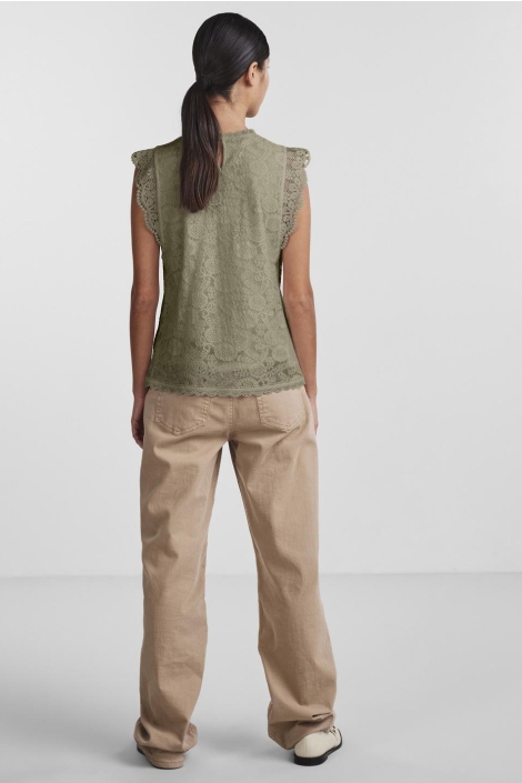 Pieces pcolline sl lace top wvn noos